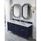 James Martin Vanities Brittany 72in Double Vanity, Victory Blue w/ 3 CM White Zeus Quartz Top 650-V72-VBL-3WZ - alternate 2
